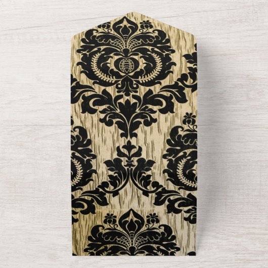 Elegant Victoriaans Royal 18th Birthday Invitation All In One Uitnodiging (Buitenkant)