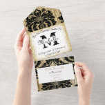 Elegant Victoriaans Royal 18th Birthday Invitation All In One Uitnodiging<br><div class="desc">Elegant Victoriaans geïnspireerde 18e (debutant) uitnodiging</div>
