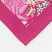 Elegant  Victoriaans roze bloem Fleece Deken (Hoek)