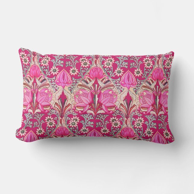 Elegant  Victoriaans roze bloem Kussen (Voorkant)