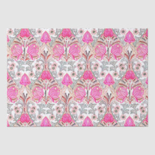 Elegant Victoriaans Roze Bloem Patroon Tissuepapier