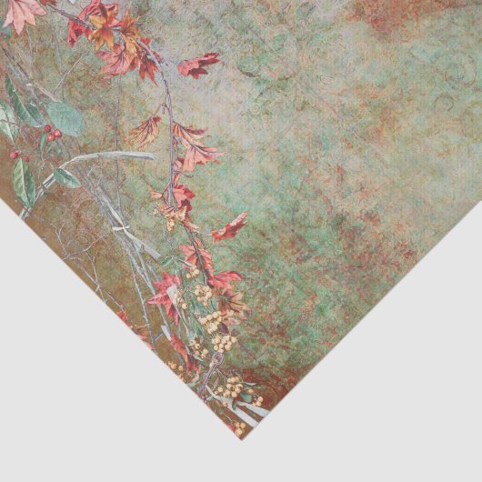 Elegant Victoriaans roze bloemen  Tissuepapier (Detail)