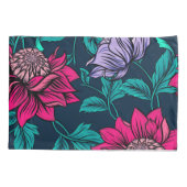 Elegant Victoriaans Roze Floral Artwork | Kussensloop (Achterkant-Links)