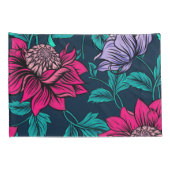 Elegant Victoriaans Roze Floral Artwork | Kussensloop (Achterkant-Rechts)