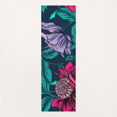 Elegant Victoriaans Roze Floral Artwork | Yogamat (Voorkant)