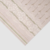 Elegant Victoriaans Roze Rose Garlands Tissuepapier (Detail)