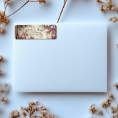 Elegant Victoriaans Roze Rozen Etiket