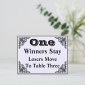 Elegant Victoriaans sierBunco-kaart #1 Briefkaart (Staand voorkant)