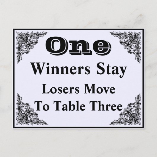 Elegant Victoriaans sierBunco-kaart #1 Briefkaart (Voorkant)