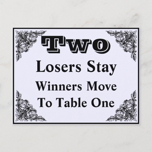 Elegant Victoriaans sierBunco-kaart #2 Briefkaart (Voorkant)