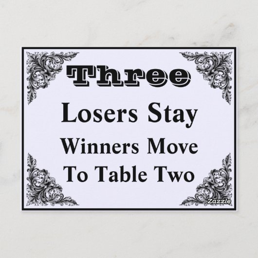 Elegant Victoriaans sierBunco-kaart #3 Briefkaart (Achterkant)