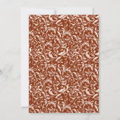 Elegant Victoriaans Sinaasappel Terracota Floral W Kaart (Achterkant)