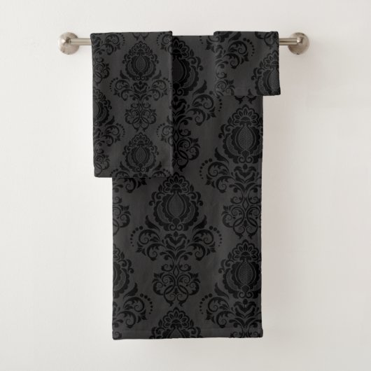 Elegant, , Victoriaans Steampunk Damask Bad Handdoek (Insitu)