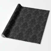 Elegant, , Victoriaans Steampunk Damask Cadeaupapier (Uitgerold)