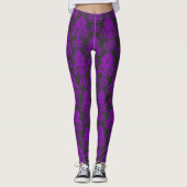 Elegant, , Victoriaans Steampunk Damask Leggings (Voorkant)