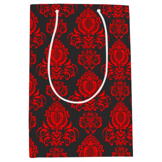 Elegant, , Victoriaans Steampunk Damask Medium Cadeauzakje (Voorkant)