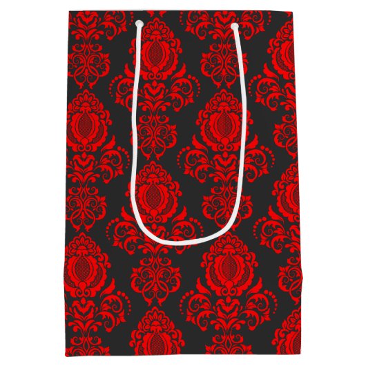 Elegant, , Victoriaans Steampunk Damask Medium Cadeauzakje (Achterkant)