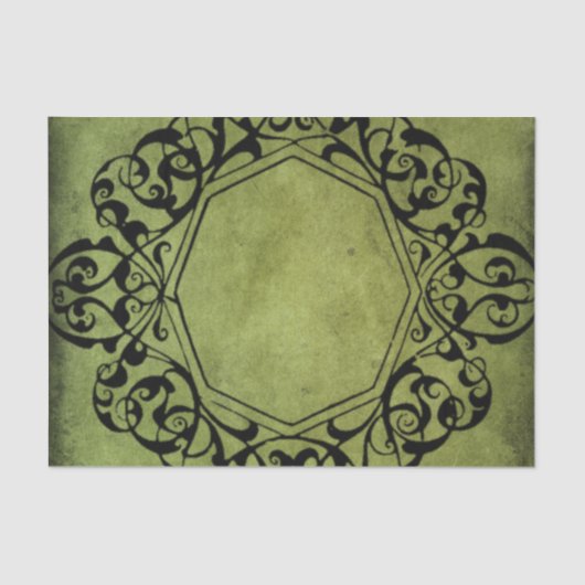 Elegant  Victoriaans stijlontwerp Tissuepapier (Voorkant)