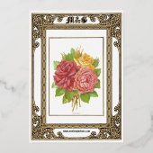 Elegant Victoriaans tijdperk 1877 Folie Uitnodiging (Achterkant)