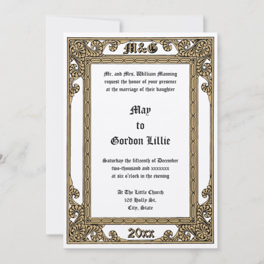 Elegant Victoriaans tijdperk 1877 Kaart (Voorkant)