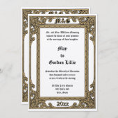 Elegant Victoriaans tijdperk 1877 Kaart (Voorkant / Achterkant)