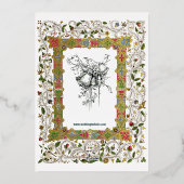 Elegant Victoriaans Tijdperk 1883 Middeleeuws Stij Folie Uitnodiging (Achterkant)