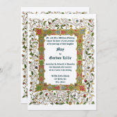 Elegant Victoriaans Tijdperk 1883 Middeleeuws Stij Kaart (Voorkant / Achterkant)