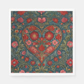 Elegant Victoriaans Valentijnsdag hart ontwerp Servet (Voorkant)