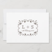  Elegant Victoriaans Vlaams Wit Weddenschap Kaart (Achterkant)