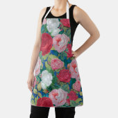 Elegant Victoriaans Waterverf Rood en Roze Rozen | Schort (Insitu)