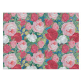 Elegant Victoriaans Waterverf Rood en Roze Rozen | Tafelkleed (Voorkant (Horizontaal))
