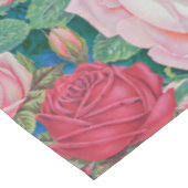 Elegant Victoriaans Waterverf Rood en Roze Rozen | Tafelkleed (Gekanteld)
