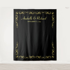 Elegant Victoriaans Weddenschap Foto Booth Backdro Wandkleed