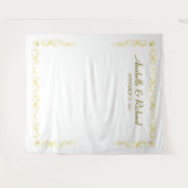 Elegant Victoriaans Weddenschap Foto Booth Backdro Wandkleed (Voorkant (horizontaal))