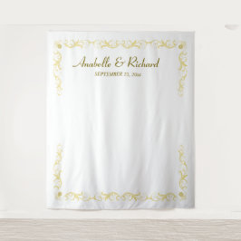 Elegant Victoriaans Weddenschap Foto Booth Backdro Wandkleed