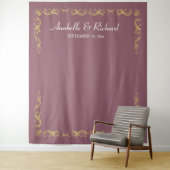 Elegant Victoriaans Weddenschap Foto Booth Backdro Wandkleed (In situ)