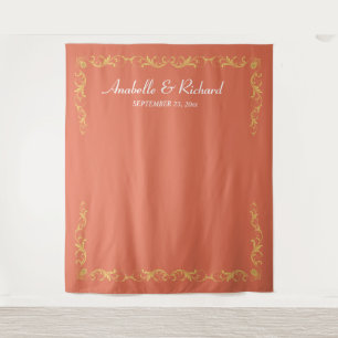 Elegant Victoriaans Weddenschap Foto Booth Backdro Wandkleed