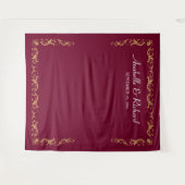 Elegant Victoriaans Weddenschap Foto Booth Backdro Wandkleed (Voorkant (horizontaal))