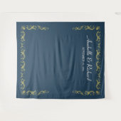 Elegant Victoriaans Weddenschap Foto Booth Backdro Wandkleed (Voorkant (horizontaal))