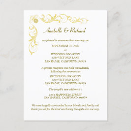 Elegant Victoriaans Wedding Announement Briefkaart