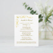 Elegant Victoriaans Wedding Announement Briefkaart (Staand voorkant)