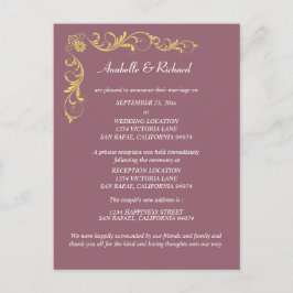 Elegant Victoriaans Wedding Announement Briefkaart
