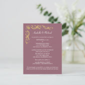 Elegant Victoriaans Wedding Announement Briefkaart (Staand voorkant)