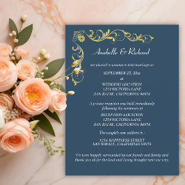 Elegant Victoriaans Wedding Announement Briefkaart