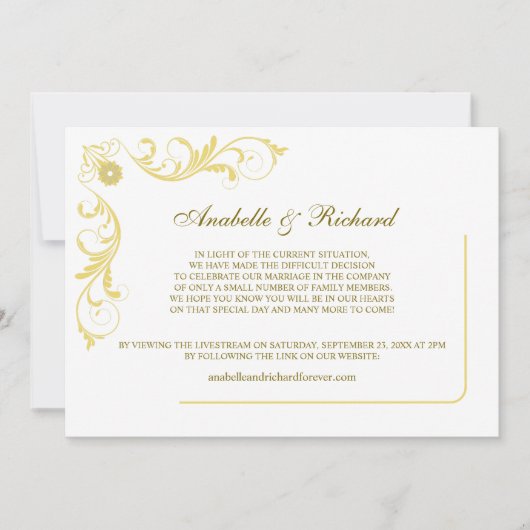 Elegant Victoriaans Wedding Announement Save The Date (Voorkant)
