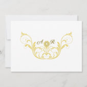 Elegant Victoriaans Wedding Announement Save The Date (Achterkant)