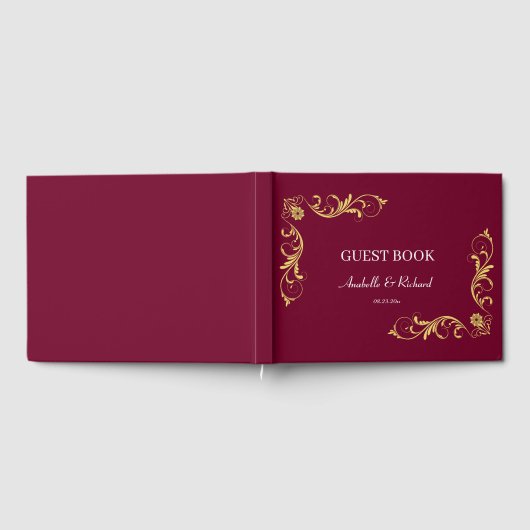 Elegant Victoriaans Wedding Gastenboek (Volledig)