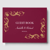 Elegant Victoriaans Wedding Gastenboek (Voorkant)