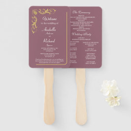 Elegant Victoriaans Wedding Hand Fan Program Handwaaier
