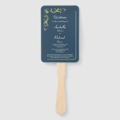 Elegant Victoriaans Wedding Hand Fan Program Handwaaier (Voorkant)